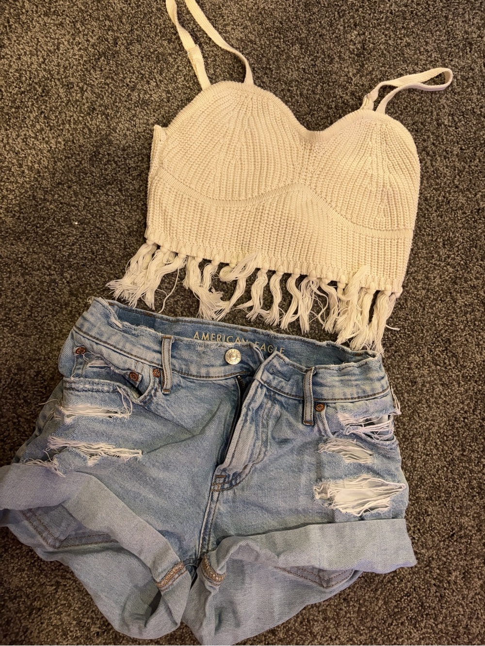 Cream Crochet Top